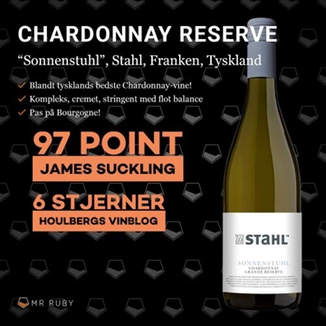 2019 Sonnenstuhl Chardonnay Grande Reserve, Stahl, Franken, Tyskland